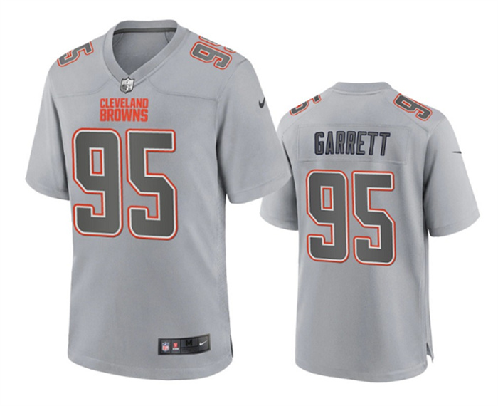 Men's Cleveland Browns #95 Myles Garrett Grey Atmosphere Fashion Stitched Game Jersey Men's Cleveland Browns #95 Myles Garrett Grey Atmosphere Fashion Stitched Game Jersey