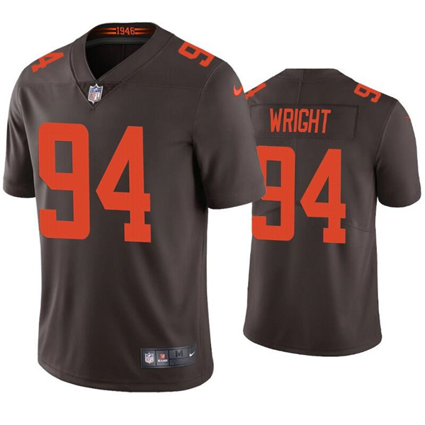 Men's Cleveland Browns #94 Alex Wright Brown Vapor Untouchable Limited Stitched Jerseys Men's Cleveland Browns #94 Alex Wright Brown Vapor Untouchable Limited Stitched Jerseys