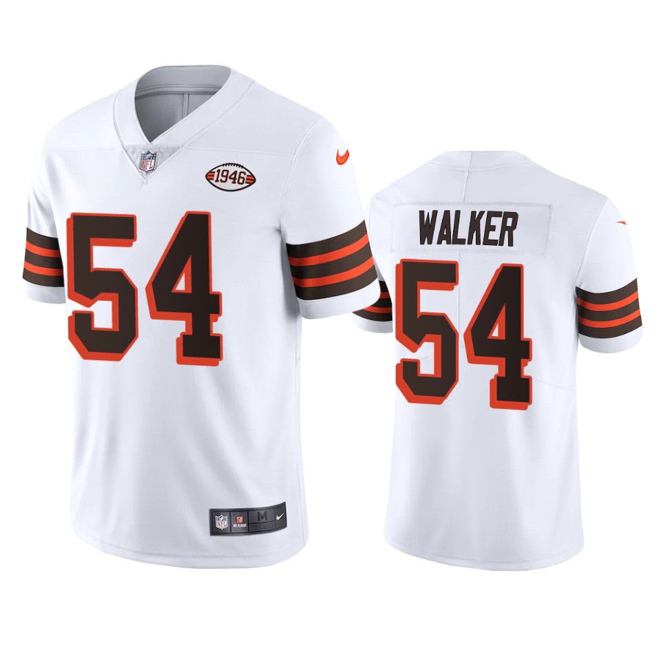 Cleveland Browns #54 Anthony Walker Nike 1946 Collection Alternate Vapor Limited NFL Jersey - White Cleveland Browns #54 Anthony Walker Nike 1946 Collection Alternate Vapor Limited NFL Jersey - White