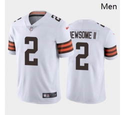 Men Cleveland Browns #2 Greg Newsome II White Brown 2021 Draft Jersey Men Cleveland Browns #2 Greg Newsome II White Brown 2021 Draft Jersey