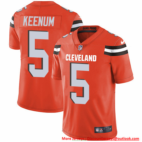 Nike Browns #5 Case Keenum Orange Alternate Men's Stitched NFL Vapor Untouchable Limited Jersey Nike Browns #5 Case Keenum Orange Alternate Men's Stitched NFL Vapor Untouchable Limited Jersey