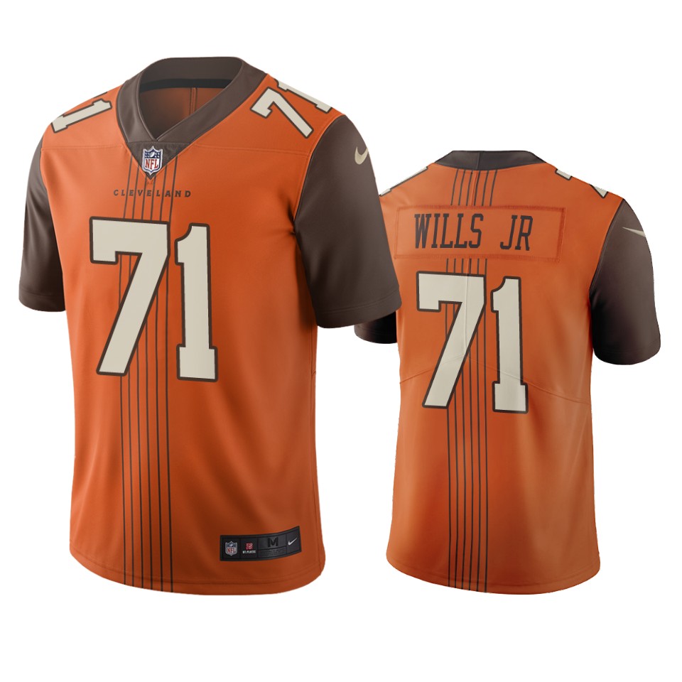 Cleveland Browns #71 Jedrick Wills Men's Nike Brown City Edition Vapor Limited Jersey Cleveland Browns #71 Jedrick Wills Men's Nike Brown City Edition Vapor Limited Jersey
