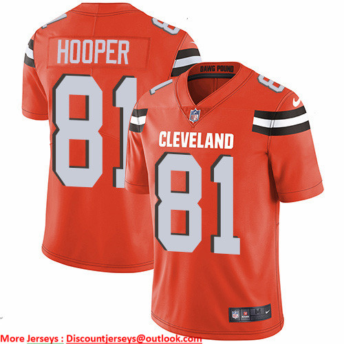 Nike Browns #81 Austin Hooper Orange Alternate Men's Stitched NFL Vapor Untouchable Limited Jersey Nike Browns #81 Austin Hooper Orange Alternate Men's Stitched NFL Vapor Untouchable Limited Jersey