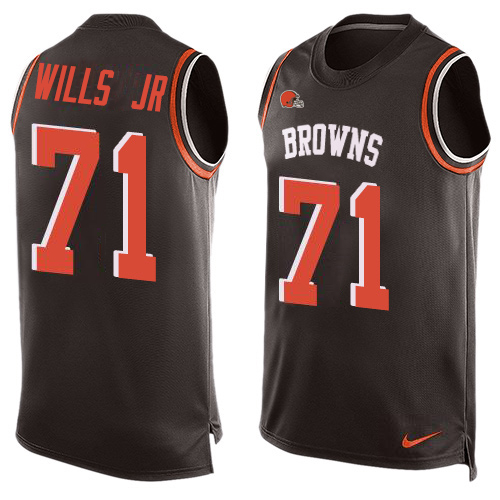 Nike Browns #71 Jedrick Wills JR Brown Team Color Men's Stitched NFL Limited Tank Top Jersey Nike Browns #71 Jedrick Wills JR Brown Team Color Men's Stitched NFL Limited Tank Top Jersey