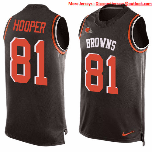 Nike Browns #81 Austin Hooper Brown Team Color Men's Stitched NFL Limited Tank Top Jersey