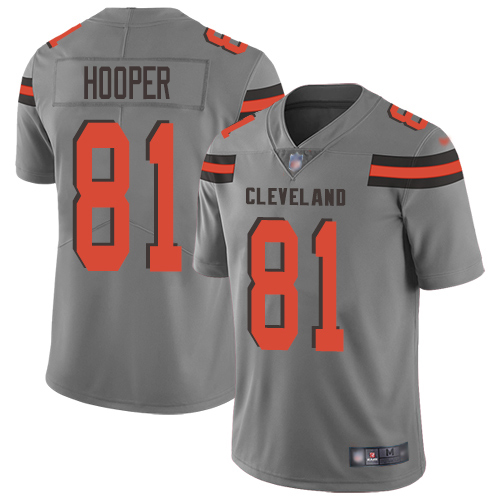 Nike Browns #81 Austin Hooper Gray Men's Stitched NFL Limited Inverted Legend Jersey Nike Browns #81 Austin Hooper Gray Men's Stitched NFL Limited Inverted Legend Jersey