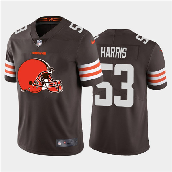 Nike Browns 53 Nick Harris Brown Team Big Logo Vapor Untouchable Limited Jersey Nike Browns 53 Nick Harris Brown Team Big Logo Vapor Untouchable Limited Jersey