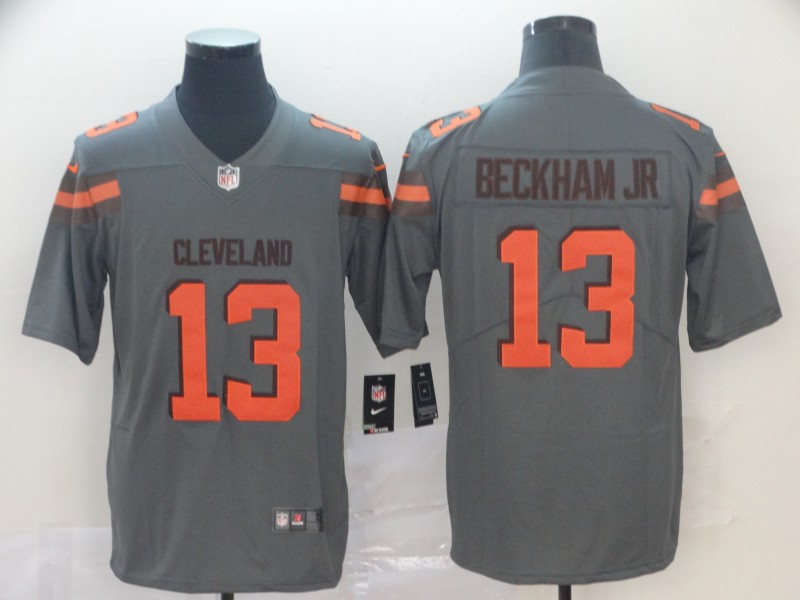 Nike Browns 13 Odell Beckham Jr Gray Inverted Legend Limited Jersey Nike Browns 13 Odell Beckham Jr Gray Inverted Legend Limited Jersey