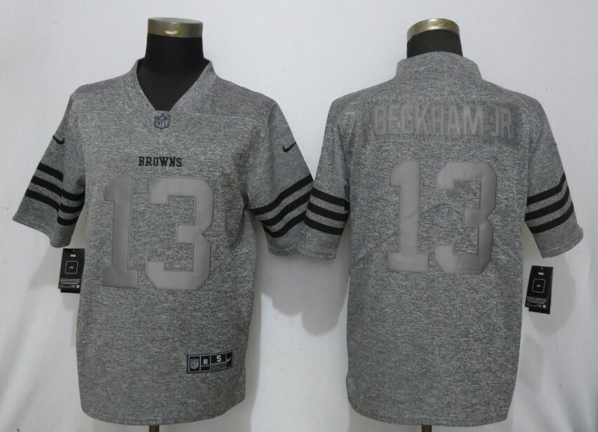 Nike Browns 13 Beckham Jr Gray Gridiron Gray Vapor Untouchable Limited Jersey Nike Browns 13 Beckham Jr Gray Gridiron Gray Vapor Untouchable Limited Jersey