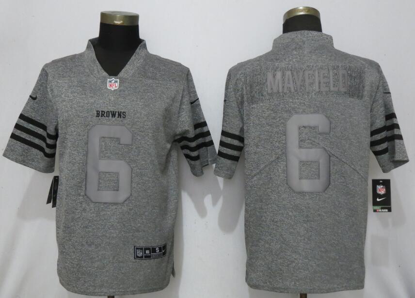 Nike Browns 6 Baker Mayfield Gray Gridiron Gray Vapor Untouchable Limited Jersey Nike Browns 6 Baker Mayfield Gray Gridiron Gray Vapor Untouchable Limited Jersey