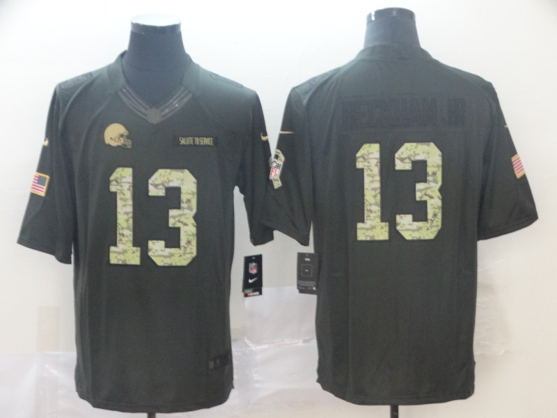 Nike Browns 13 Odell Beckham Jr Black Camo Salute To Service Limited Jersey Nike Browns 13 Odell Beckham Jr Black Camo Salute To Service Limited Jersey