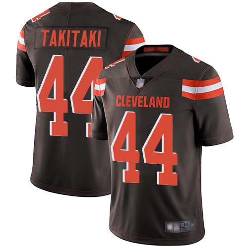 Browns #44 Sione Takitaki Brown Team Color Men's Stitched Football Vapor Untouchable Limited Jersey Browns #44 Sione Takitaki Brown Team Color Men's Stitched Football Vapor Untouchable Limited Jersey
