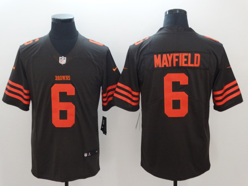 Nike Browns 6 Baker Mayfield Brown Color Rush Limited Jersey Nike Browns 6 Baker Mayfield Brown Color Rush Limited Jersey