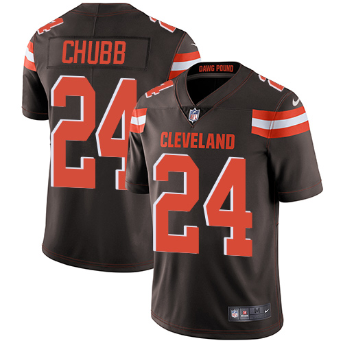 Nike Browns #24 Nick Chubb Brown Team Color Men's Stitched NFL Vapor Untouchable Limited Jersey Nike Browns #24 Nick Chubb Brown Team Color Men's Stitched NFL Vapor Untouchable Limited Jersey