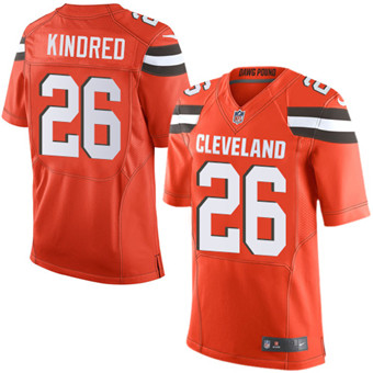 Nike Browns #26 Derrick Kindred Orange Alternate Men's Stitched NFL New Elite Jersey Nike Browns #26 Derrick Kindred Orange Alternate Men's Stitched NFL New Elite Jersey
