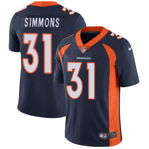 Nike Broncos #31 Justin Simmons Navy Blue Alternate Men's Stitched NFL Vapor Untouchable Limited Jersey Nike Broncos #31 Justin Simmons Navy Blue Alternate Men's Stitched NFL Vapor Untouchable Limited Jersey