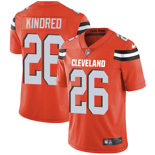 Nike Browns #26 Derrick Kindred Orange Alternate Men's Stitched NFL Vapor Untouchable Limited Jersey Nike Browns #26 Derrick Kindred Orange Alternate Men's Stitched NFL Vapor Untouchable Limited Jersey