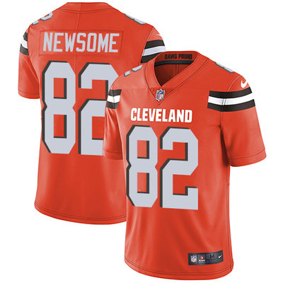 Nike Browns #82 Ozzie Newsome Orange Alternate Men's Stitched NFL Vapor Untouchable Limited Jersey Nike Browns #82 Ozzie Newsome Orange Alternate Men's Stitched NFL Vapor Untouchable Limited Jersey