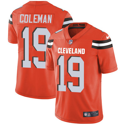 Nike Browns #19 Corey Coleman Orange Alternate Men's Stitched NFL Vapor Untouchable Limited Jersey Nike Browns #19 Corey Coleman Orange Alternate Men's Stitched NFL Vapor Untouchable Limited Jersey