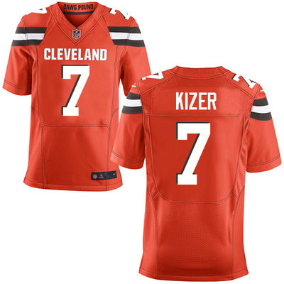 Nike Browns #7 DeShone Kizer Orange Alternate Men's Stitched NFL New Elite Jersey Nike Browns #7 DeShone Kizer Orange Alternate Men's Stitched NFL New Elite Jersey
