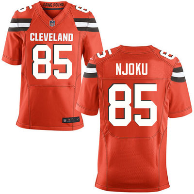 Nike Browns #85 David Njoku Orange Alternate Men's Stitched NFL New Elite Jersey Nike Browns #85 David Njoku Orange Alternate Men's Stitched NFL New Elite Jersey
