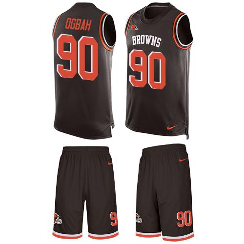 Nike Browns #90 Emmanuel Ogbah Brown Team Color Men's Stitched NFL Limited Tank Top Suit Jersey Nike Browns #90 Emmanuel Ogbah Brown Team Color Men's Stitched NFL Limited Tank Top Suit Jersey