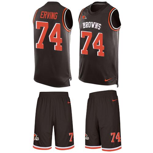 Nike Browns #74 Cameron Erving Brown Team Color Men's Stitched NFL Limited Tank Top Suit Jersey Nike Browns #74 Cameron Erving Brown Team Color Men's Stitched NFL Limited Tank Top Suit Jersey