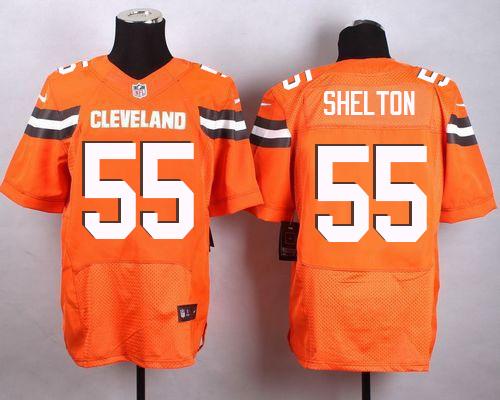 Nike Browns #55 Danny Shelton Orange Alternate Men's Stitched NFL New Elite Jersey Nike Browns #55 Danny Shelton Orange Alternate Men's Stitched NFL New Elite Jersey