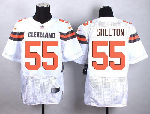 Nike Browns #55 Danny Shelton White Men's Stitched NFL New Elite Jersey Nike Browns #55 Danny Shelton White Men's Stitched NFL New Elite Jersey