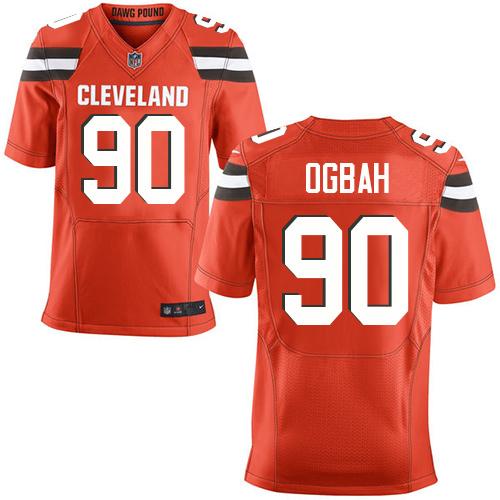 Nike Browns #90 Emmanuel Ogbah Orange Alternate Men's Stitched NFL New Elite Jersey Nike Browns #90 Emmanuel Ogbah Orange Alternate Men's Stitched NFL New Elite Jersey