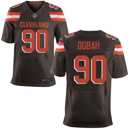 Nike Browns #90 Emmanuel Ogbah Brown Team Color Men's Stitched NFL New Elite Jersey Nike Browns #90 Emmanuel Ogbah Brown Team Color Men's Stitched NFL New Elite Jersey