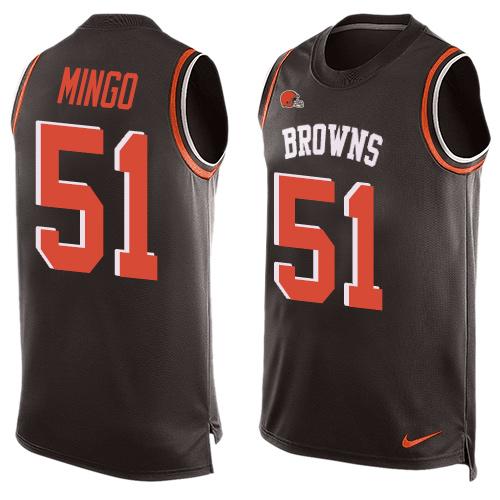 Nike Browns #51 Barkevious Mingo Brown Team Color Men's Stitched NFL Limited Tank Top Jersey Nike Browns #51 Barkevious Mingo Brown Team Color Men's Stitched NFL Limited Tank Top Jersey