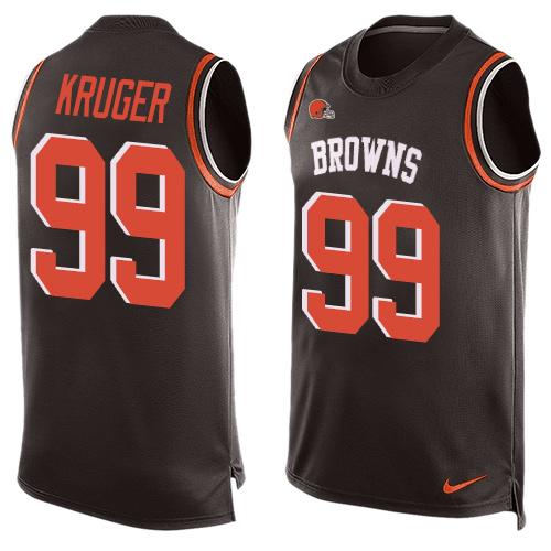Nike Browns #99 Paul Kruger Brown Team Color Men's Stitched NFL Limited Tank Top Jersey Nike Browns #99 Paul Kruger Brown Team Color Men's Stitched NFL Limited Tank Top Jersey