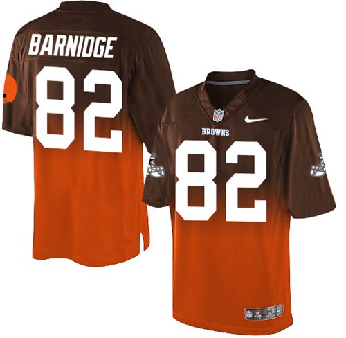 Nike Browns #82 Gary Barnidge Brown Orange Men's Stitched NFL Elite Fadeaway Fashion Jersey Nike Browns #82 Gary Barnidge Brown Orange Men's Stitched NFL Elite Fadeaway Fashion Jersey