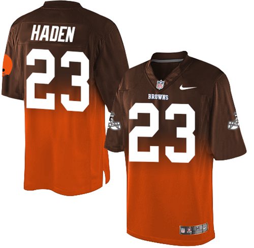 Nike Browns #23 Joe Haden Brown Orange Men's Stitched NFL Elite Fadeaway Fashion Jersey Nike Browns #23 Joe Haden Brown Orange Men's Stitched NFL Elite Fadeaway Fashion Jersey