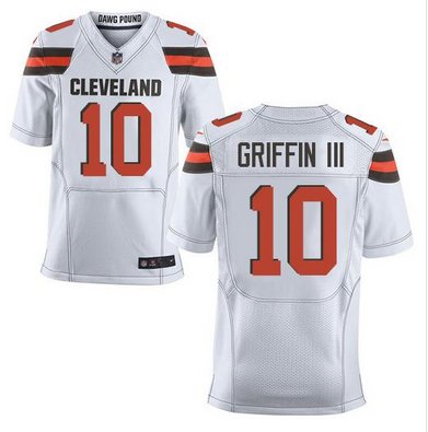 Nike Browns #10 Robert Griffin III White Men's Stitched NFL New Elite Jersey Nike Browns #10 Robert Griffin III White Men's Stitched NFL New Elite Jersey