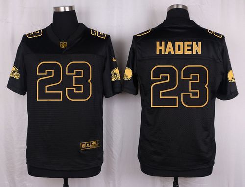 Nike Browns #23 Joe Haden Black Men's Stitched NFL Elite Pro Line Gold Collection Jersey Nike Browns #23 Joe Haden Black Men's Stitched NFL Elite Pro Line Gold Collection Jersey