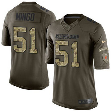 Nike Cleveland Browns #51 Barkevious Mingo Green Men's Stitched NFL Limited Salute to Service Jersey Nike Cleveland Browns #51 Barkevious Mingo Green Men's Stitched NFL Limited Salute to Service Jersey