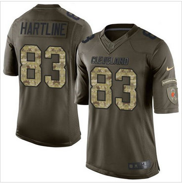 Nike Cleveland Browns #83 Brian Hartline Green Men's Stitched NFL Limited Salute to Service Jersey Nike Cleveland Browns #83 Brian Hartline Green Men's Stitched NFL Limited Salute to Service Jersey