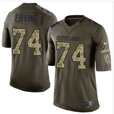 Nike Cleveland Browns #74 Cameron Erving Green Men's Stitched NFL Limited Salute to Service Jersey Nike Cleveland Browns #74 Cameron Erving Green Men's Stitched NFL Limited Salute to Service Jersey