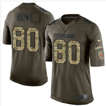 Nike Cleveland Browns #80 Dwayne Bowe Green Men's Stitched NFL Limited Salute to Service Jersey Nike Cleveland Browns #80 Dwayne Bowe Green Men's Stitched NFL Limited Salute to Service Jersey
