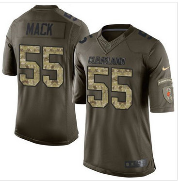 Nike Cleveland Browns #55 Alex Mack Green Men's Stitched NFL Limited Salute to Service Jersey Nike Cleveland Browns #55 Alex Mack Green Men's Stitched NFL Limited Salute to Service Jersey