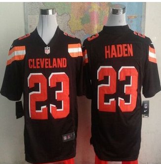 New Cleveland Browns #23 Joe Haden Brown Team Color Men's Stitched NFL Game Jersey