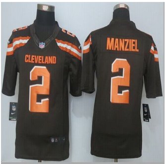 New Cleveland Browns #2 Johnny Manziel Brown Team Color Men's Stitched NFL Limited jersey