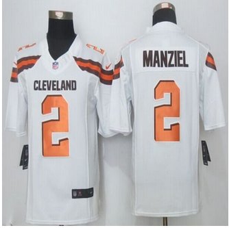 New Cleveland Browns #2 Johnny Manziel White Men's Stitched NFL Limited Jersey New Cleveland Browns #2 Johnny Manziel White Men's Stitched NFL Limited Jersey