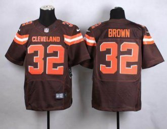 Nike Cleveland Browns #32 Jim Brown Brown Team Color Men's Stitched NFL New Elite Jersey Nike Cleveland Browns #32 Jim Brown Brown Team Color Men's Stitched NFL New Elite Jersey