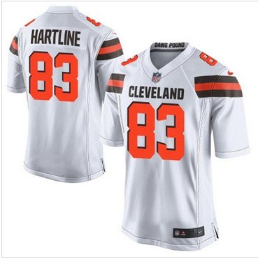 New Cleveland Browns #83 Brian Hartline White Men's Stitched NFL New Elite Jersey