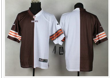 NEW Cleveland Browns Customized Steel Browns-white Men's Stitched Elite Split Jersey NEW Cleveland Browns Customized Steel Browns-white Men's Stitched Elite Split Jersey