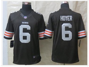 NEW Cleveland Browns #6 Brian Hoyer Brown Team Color NFL Limited Jersey