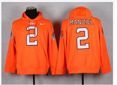 NEW Browns #2 Johnny Manziel Orange Pullover NFL Hoodie